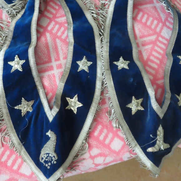 Antique Masonic Collar MFG By C.E. Ward Co. New London Ohio lot of 11 30s 40s - Picture 4 of 11